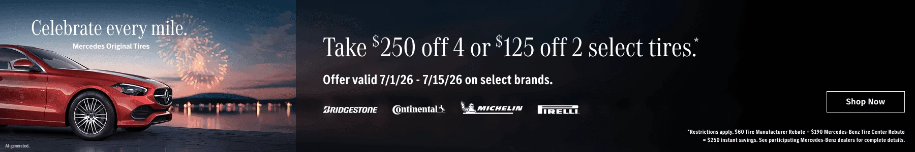July Instant Tire Rebate