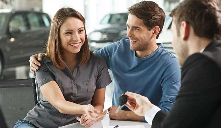 Customer being welcomed at Albany Motorcars