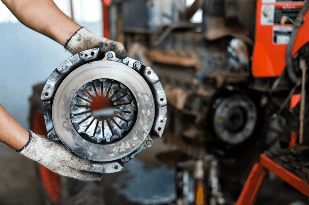 Clutch assembly being serviced at Albany Motorcars